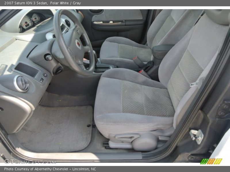 Polar White / Gray 2007 Saturn ION 3 Sedan