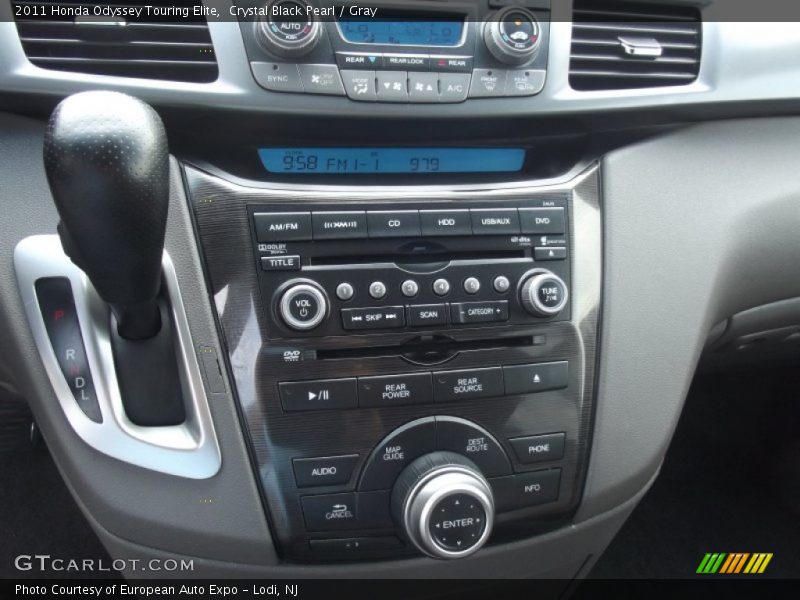 Crystal Black Pearl / Gray 2011 Honda Odyssey Touring Elite