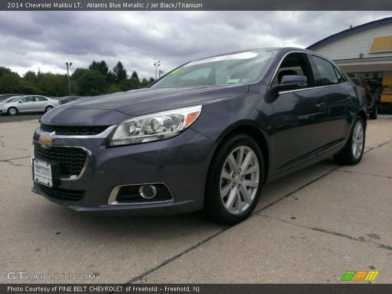 Atlantis Blue Metallic / Jet Black/Titanium 2014 Chevrolet Malibu LT
