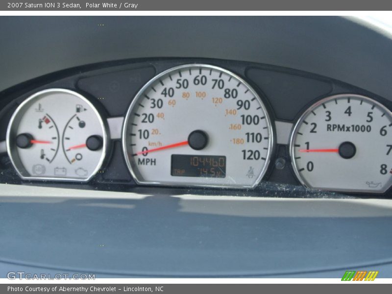 Polar White / Gray 2007 Saturn ION 3 Sedan