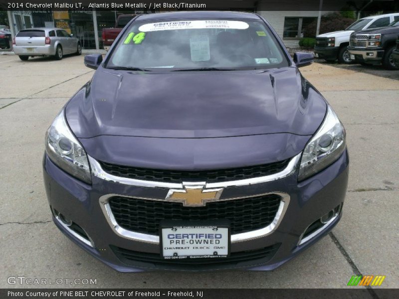 Atlantis Blue Metallic / Jet Black/Titanium 2014 Chevrolet Malibu LT