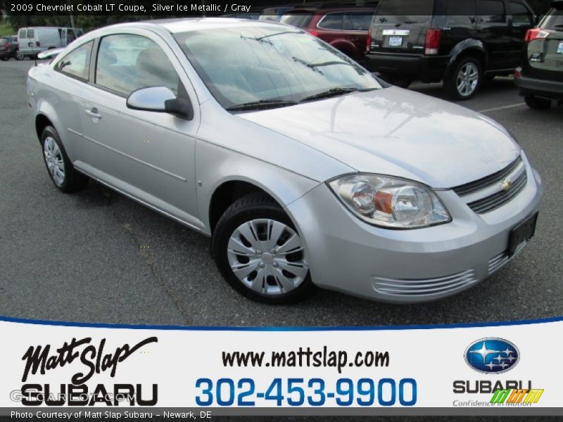 Silver Ice Metallic / Gray 2009 Chevrolet Cobalt LT Coupe