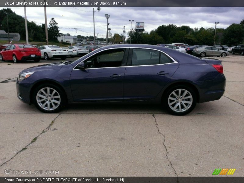 Atlantis Blue Metallic / Jet Black/Titanium 2014 Chevrolet Malibu LT