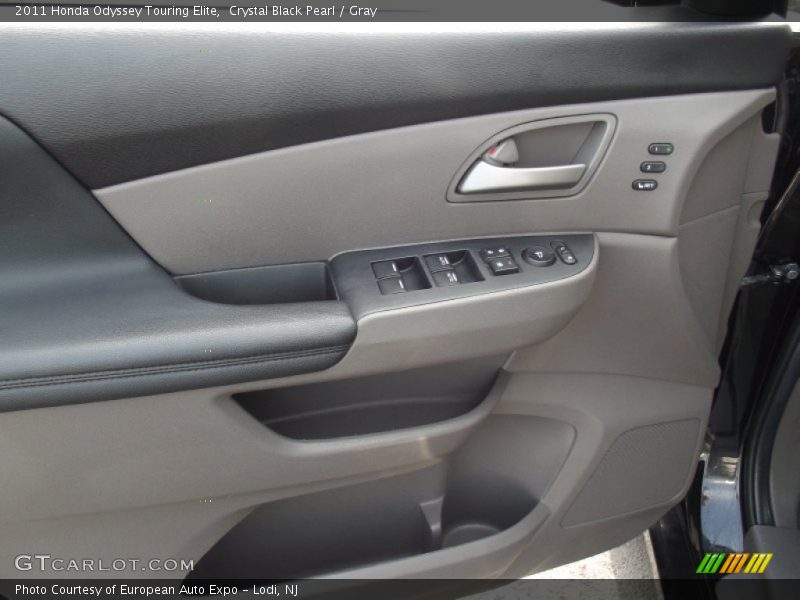 Crystal Black Pearl / Gray 2011 Honda Odyssey Touring Elite