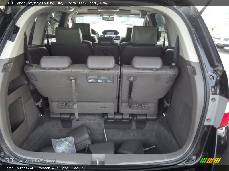 Crystal Black Pearl / Gray 2011 Honda Odyssey Touring Elite