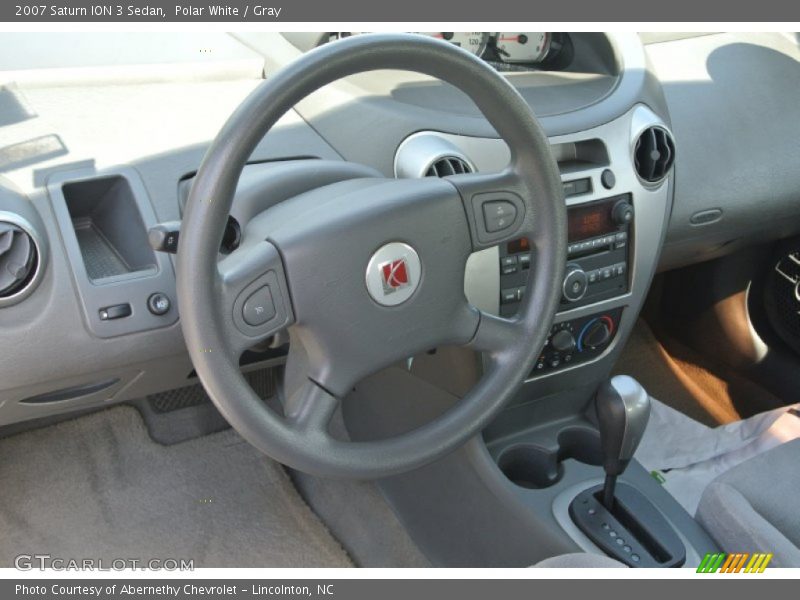 Polar White / Gray 2007 Saturn ION 3 Sedan