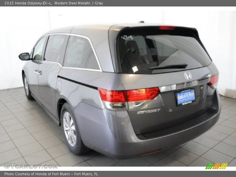 Modern Steel Metallic / Gray 2015 Honda Odyssey EX-L