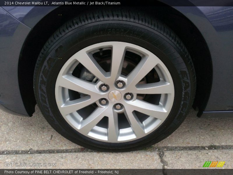 Atlantis Blue Metallic / Jet Black/Titanium 2014 Chevrolet Malibu LT