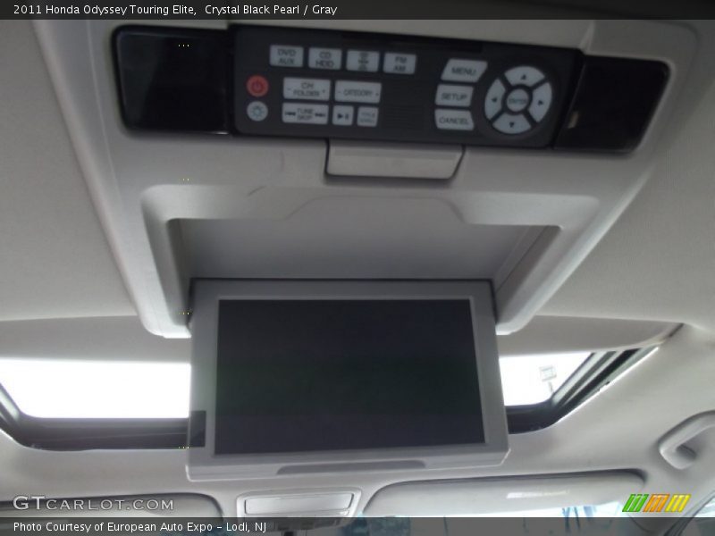 Crystal Black Pearl / Gray 2011 Honda Odyssey Touring Elite