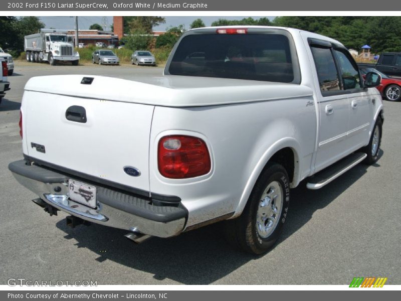 Oxford White / Medium Graphite 2002 Ford F150 Lariat SuperCrew