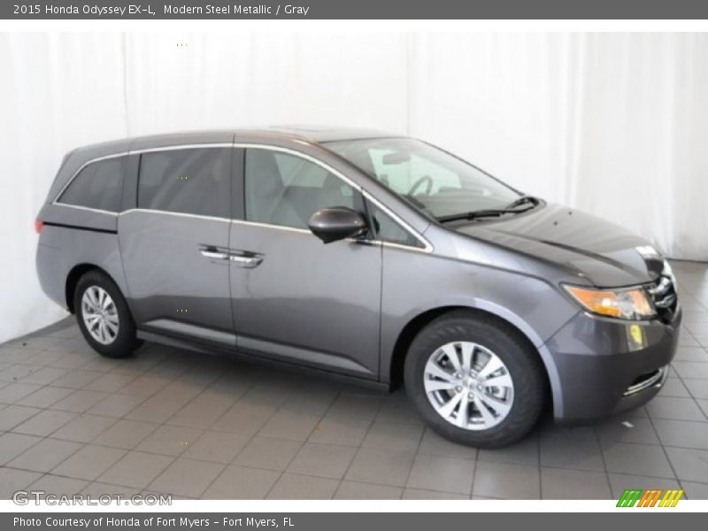 Modern Steel Metallic / Gray 2015 Honda Odyssey EX-L