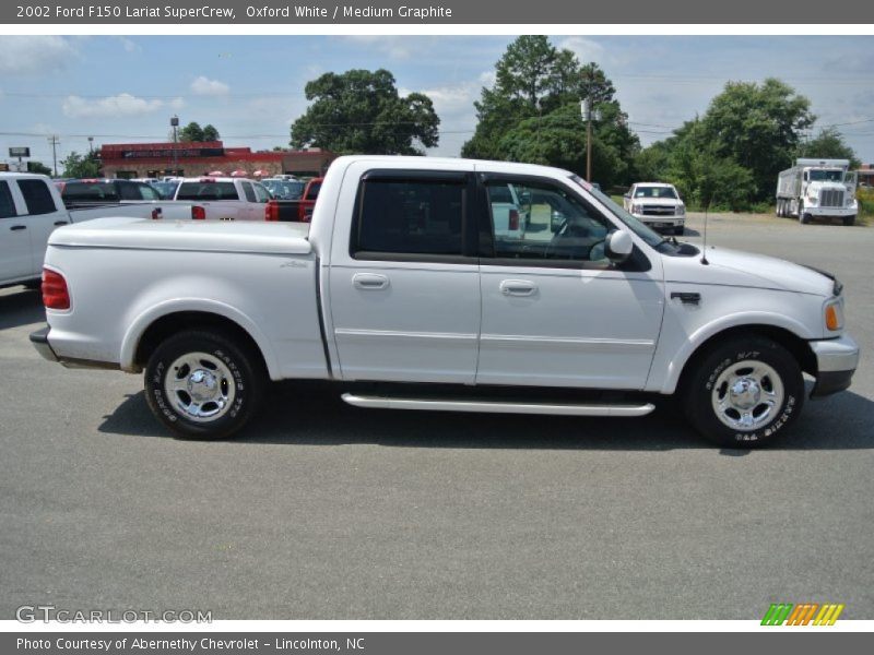 Oxford White / Medium Graphite 2002 Ford F150 Lariat SuperCrew