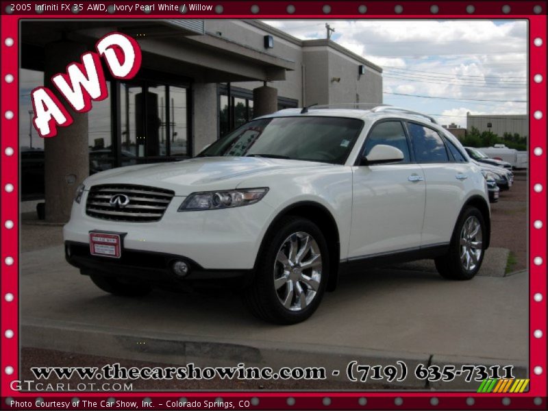 Ivory Pearl White / Willow 2005 Infiniti FX 35 AWD