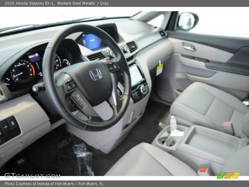 Modern Steel Metallic / Gray 2015 Honda Odyssey EX-L
