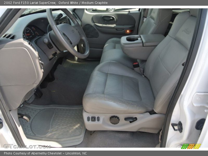 Oxford White / Medium Graphite 2002 Ford F150 Lariat SuperCrew