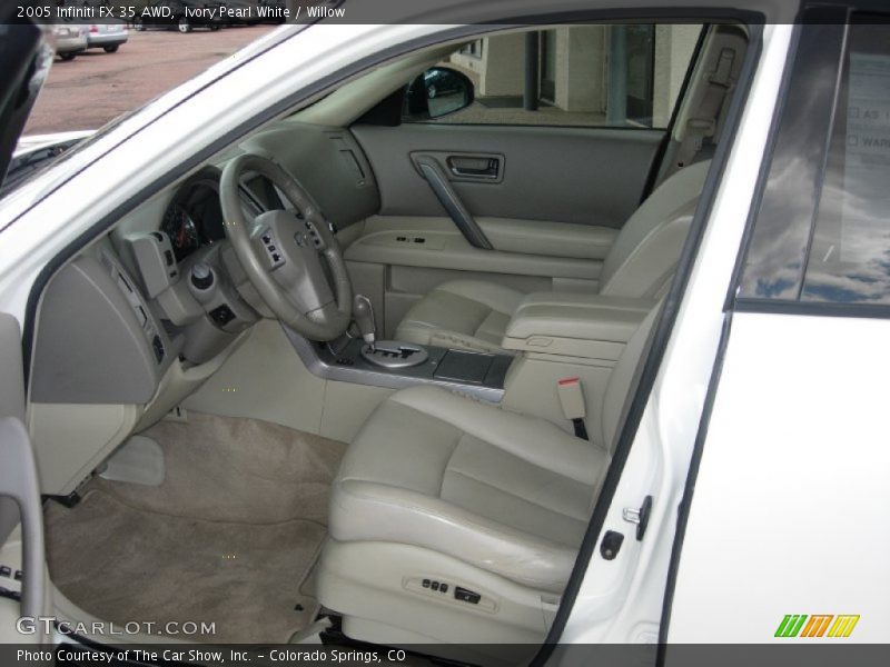 Ivory Pearl White / Willow 2005 Infiniti FX 35 AWD