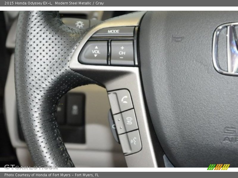 Modern Steel Metallic / Gray 2015 Honda Odyssey EX-L