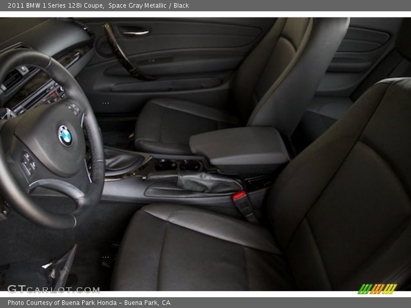 Space Gray Metallic / Black 2011 BMW 1 Series 128i Coupe
