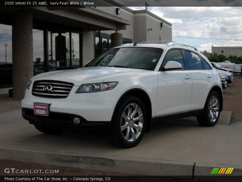 Ivory Pearl White / Willow 2005 Infiniti FX 35 AWD