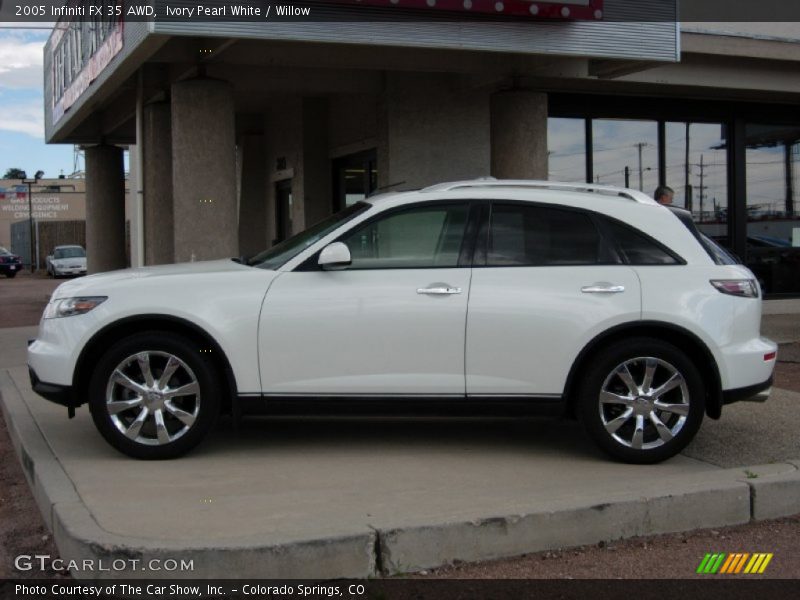 Ivory Pearl White / Willow 2005 Infiniti FX 35 AWD