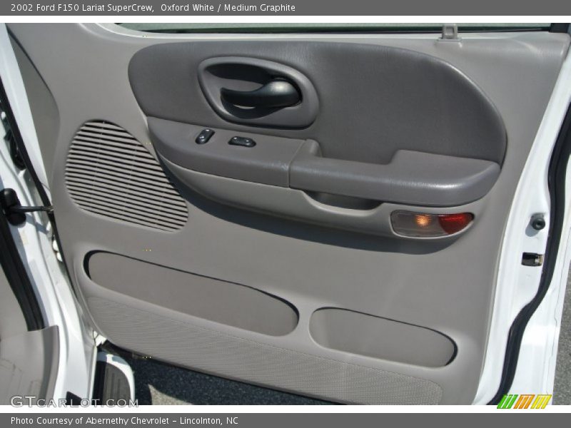 Oxford White / Medium Graphite 2002 Ford F150 Lariat SuperCrew