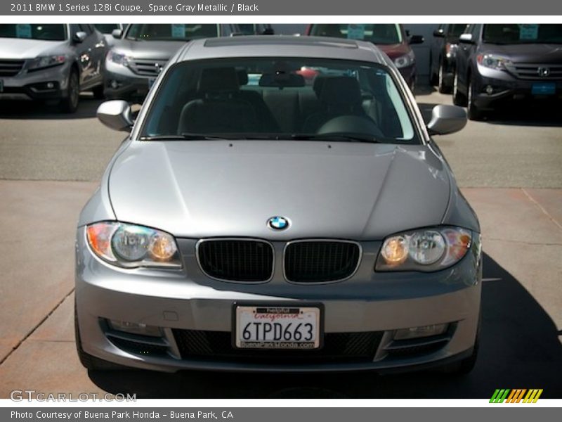 Space Gray Metallic / Black 2011 BMW 1 Series 128i Coupe