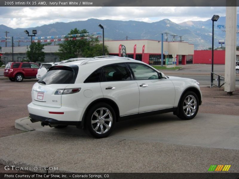 Ivory Pearl White / Willow 2005 Infiniti FX 35 AWD