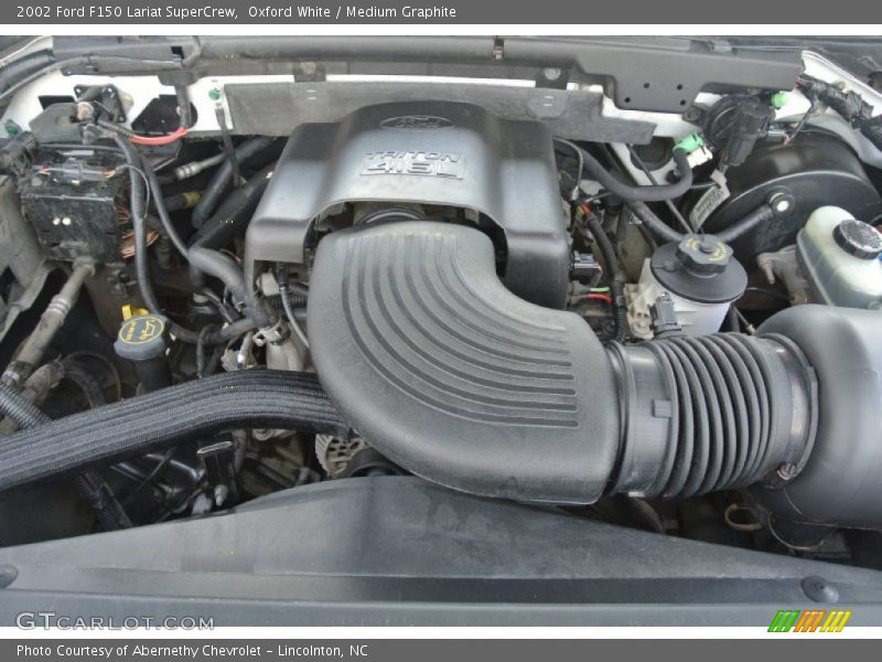 Oxford White / Medium Graphite 2002 Ford F150 Lariat SuperCrew