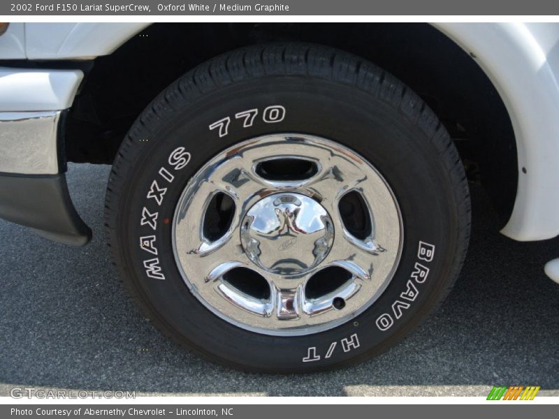 Oxford White / Medium Graphite 2002 Ford F150 Lariat SuperCrew