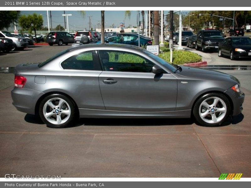 Space Gray Metallic / Black 2011 BMW 1 Series 128i Coupe