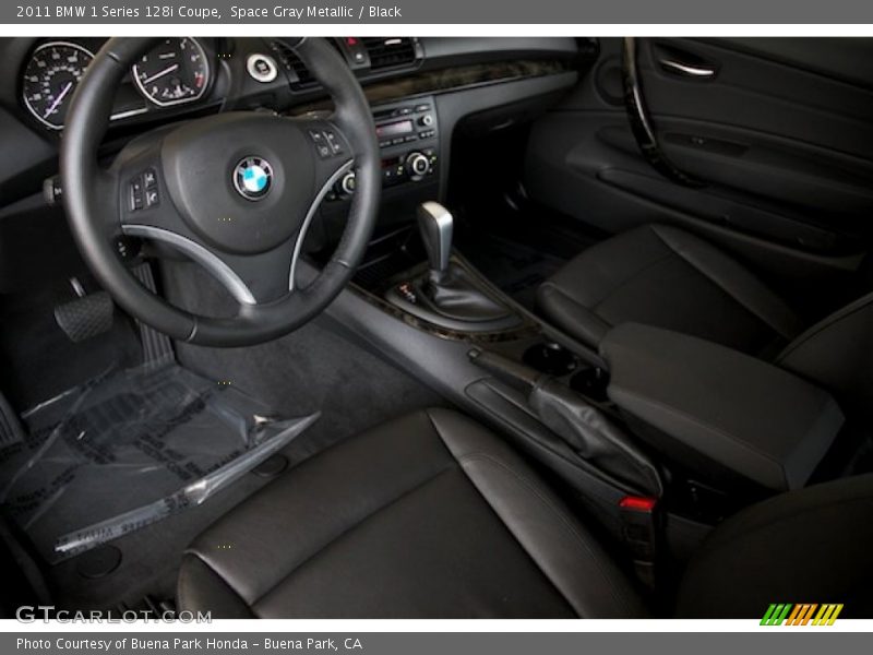 Space Gray Metallic / Black 2011 BMW 1 Series 128i Coupe