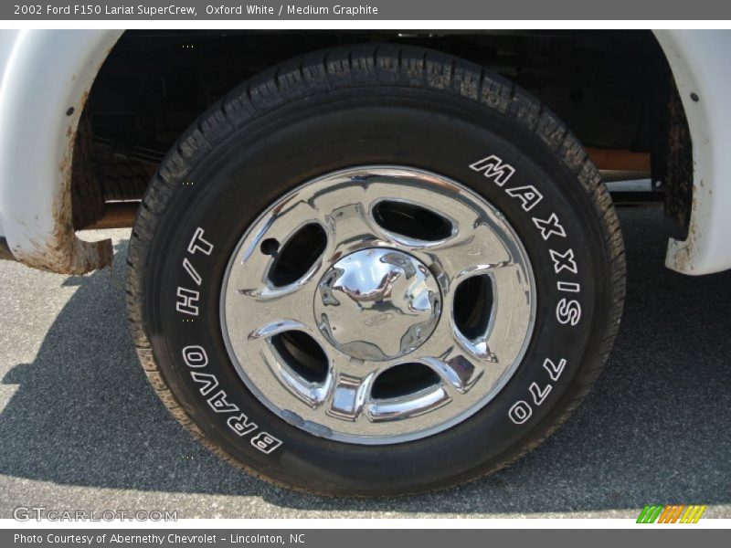 Oxford White / Medium Graphite 2002 Ford F150 Lariat SuperCrew