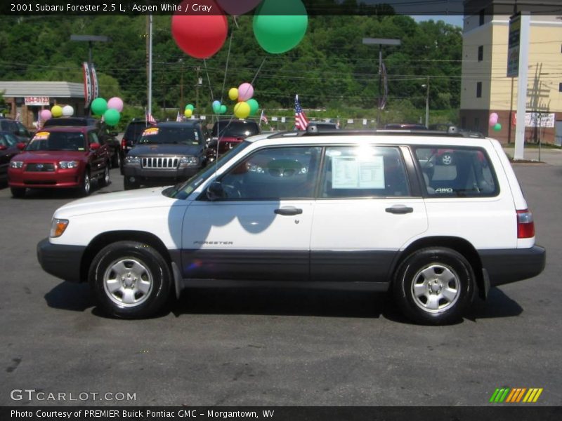 Aspen White / Gray 2001 Subaru Forester 2.5 L