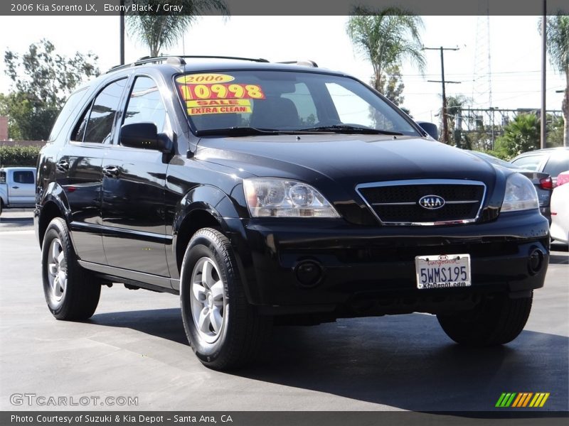 Ebony Black / Gray 2006 Kia Sorento LX