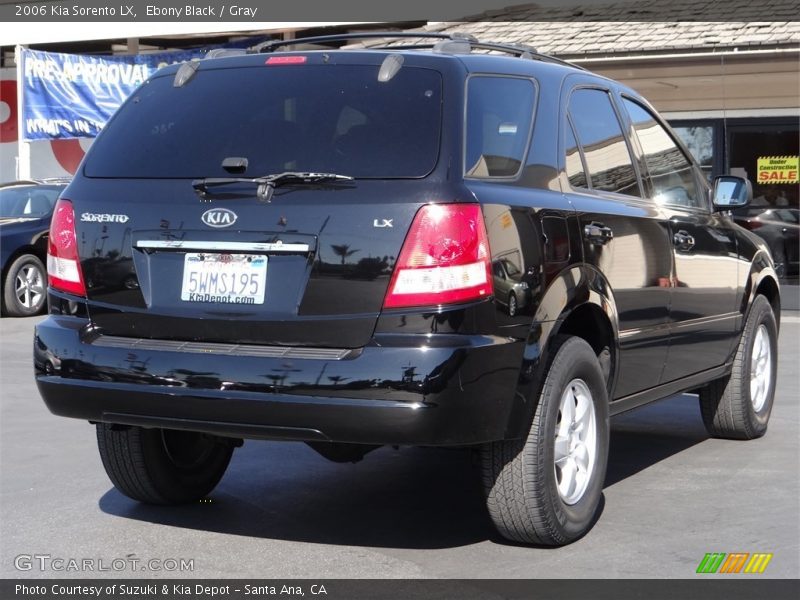 Ebony Black / Gray 2006 Kia Sorento LX