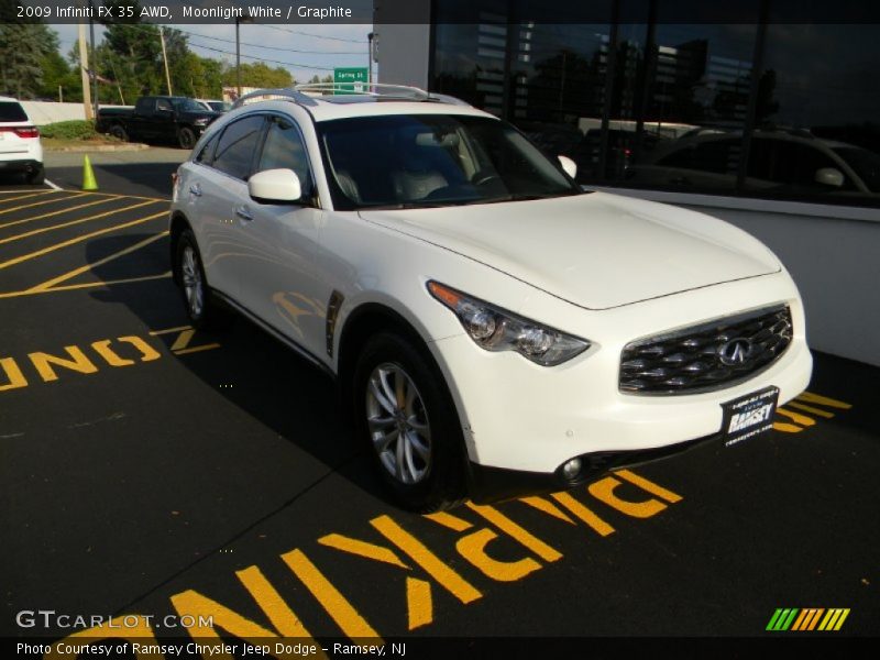Moonlight White / Graphite 2009 Infiniti FX 35 AWD