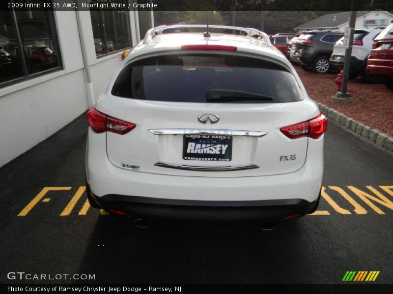 Moonlight White / Graphite 2009 Infiniti FX 35 AWD