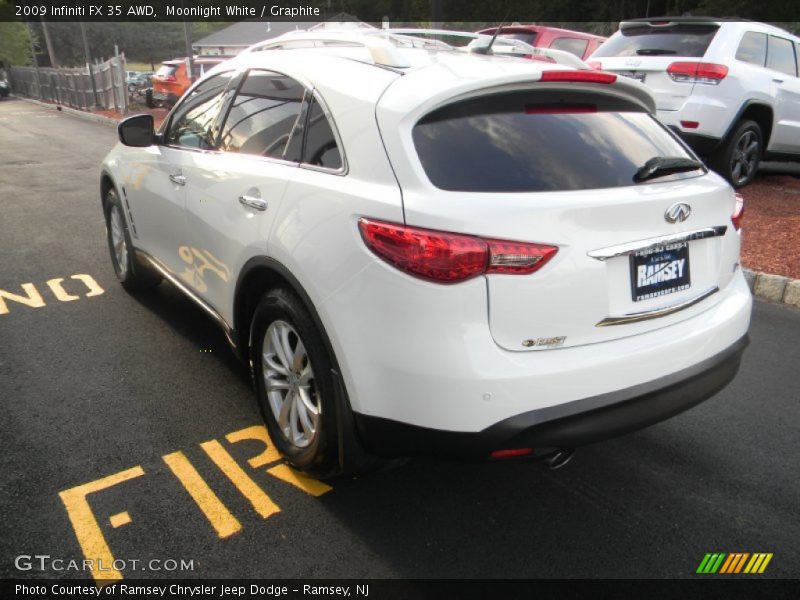 Moonlight White / Graphite 2009 Infiniti FX 35 AWD