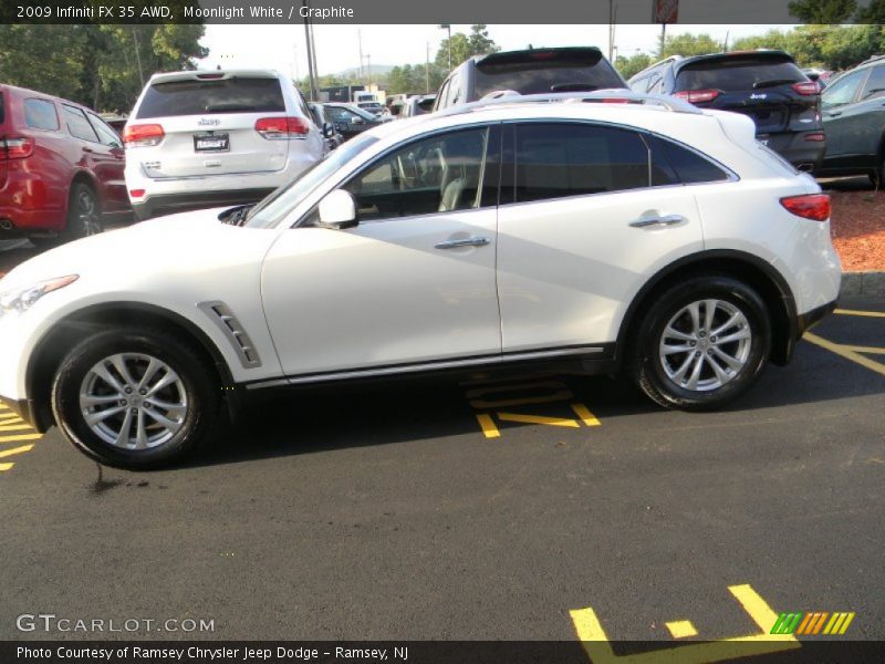 Moonlight White / Graphite 2009 Infiniti FX 35 AWD