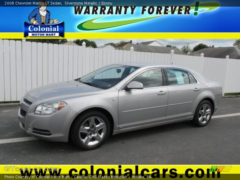 Silverstone Metallic / Ebony 2008 Chevrolet Malibu LT Sedan
