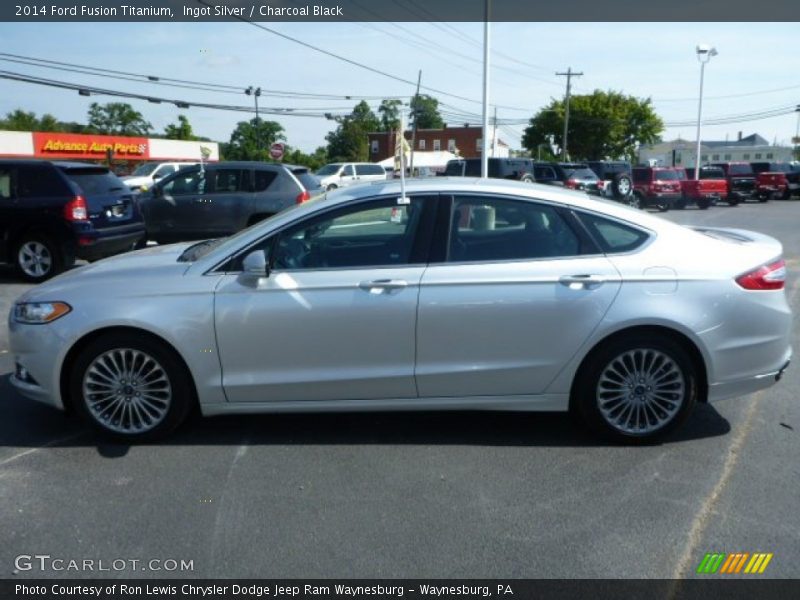 Ingot Silver / Charcoal Black 2014 Ford Fusion Titanium