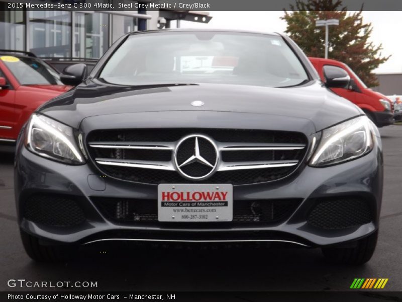 Steel Grey Metallic / Grey/Black 2015 Mercedes-Benz C 300 4Matic