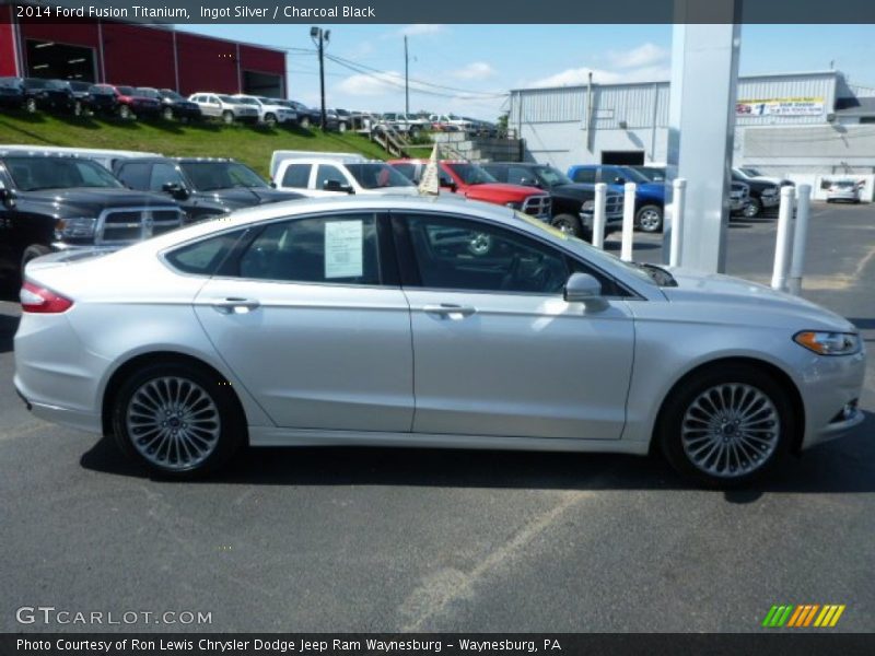 Ingot Silver / Charcoal Black 2014 Ford Fusion Titanium