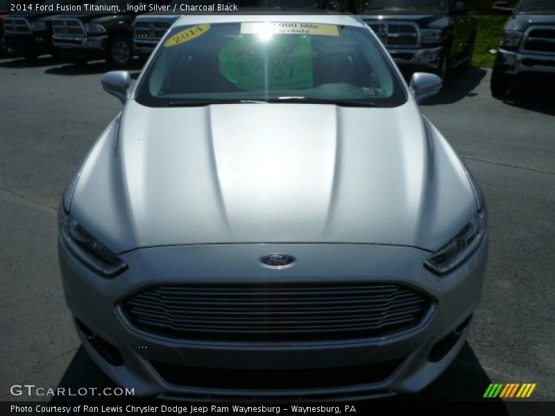 Ingot Silver / Charcoal Black 2014 Ford Fusion Titanium