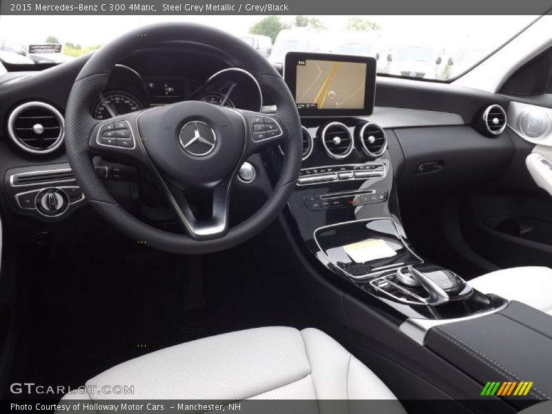 Steel Grey Metallic / Grey/Black 2015 Mercedes-Benz C 300 4Matic