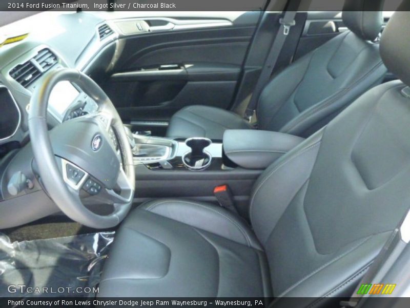 Ingot Silver / Charcoal Black 2014 Ford Fusion Titanium