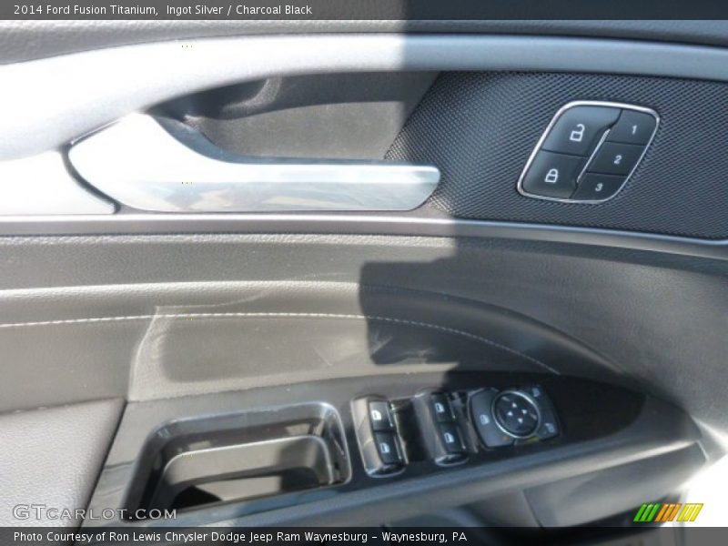 Ingot Silver / Charcoal Black 2014 Ford Fusion Titanium