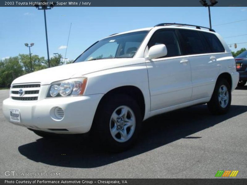 Super White / Ivory 2003 Toyota Highlander I4
