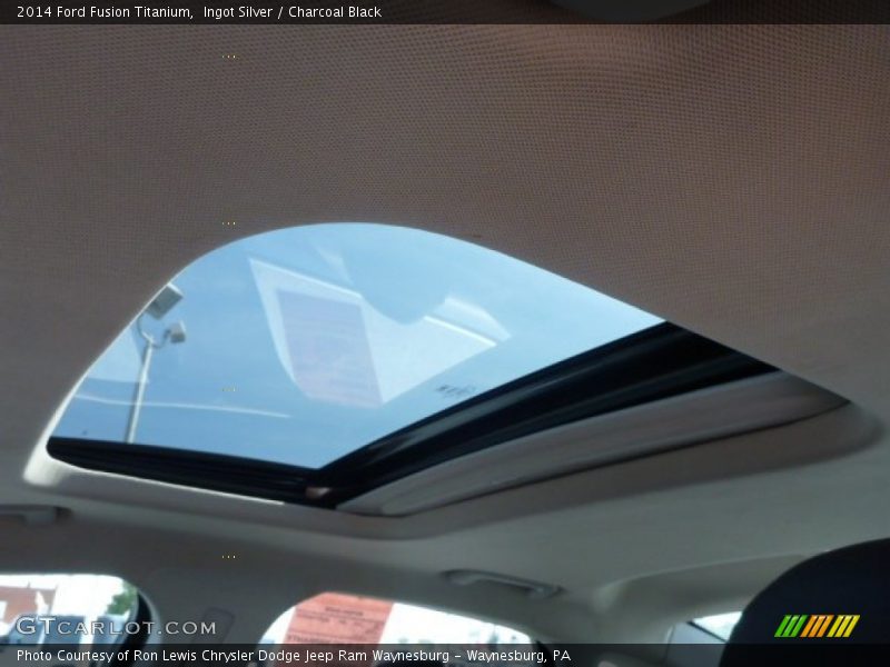 Ingot Silver / Charcoal Black 2014 Ford Fusion Titanium