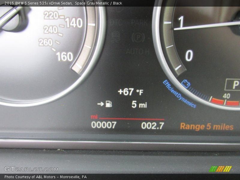Space Gray Metallic / Black 2015 BMW 5 Series 535i xDrive Sedan